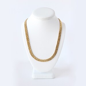 Vintage Goldtone Textured Chain Necklace