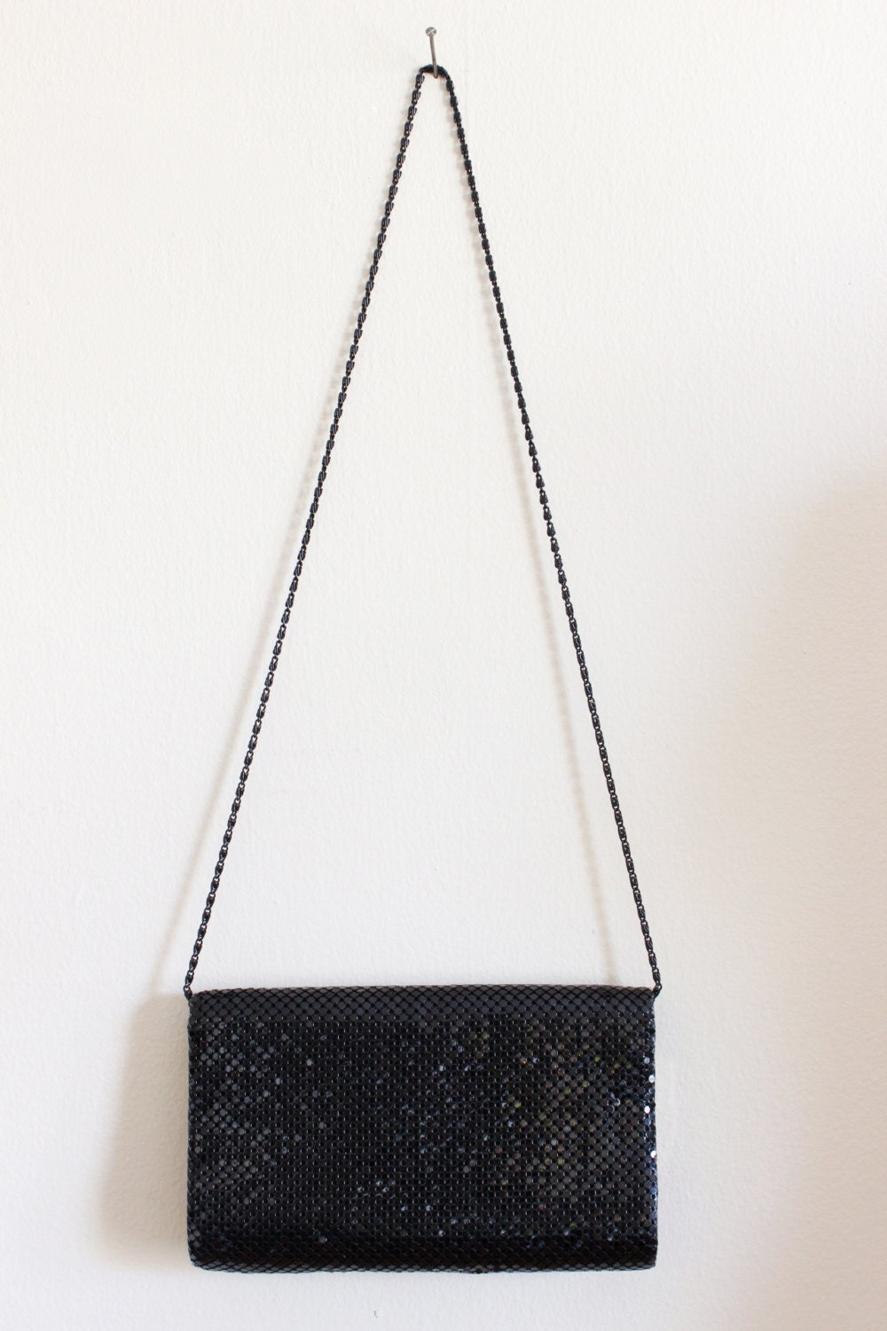 Vintage Black Metal Mesh Crossbody Bag Etsy