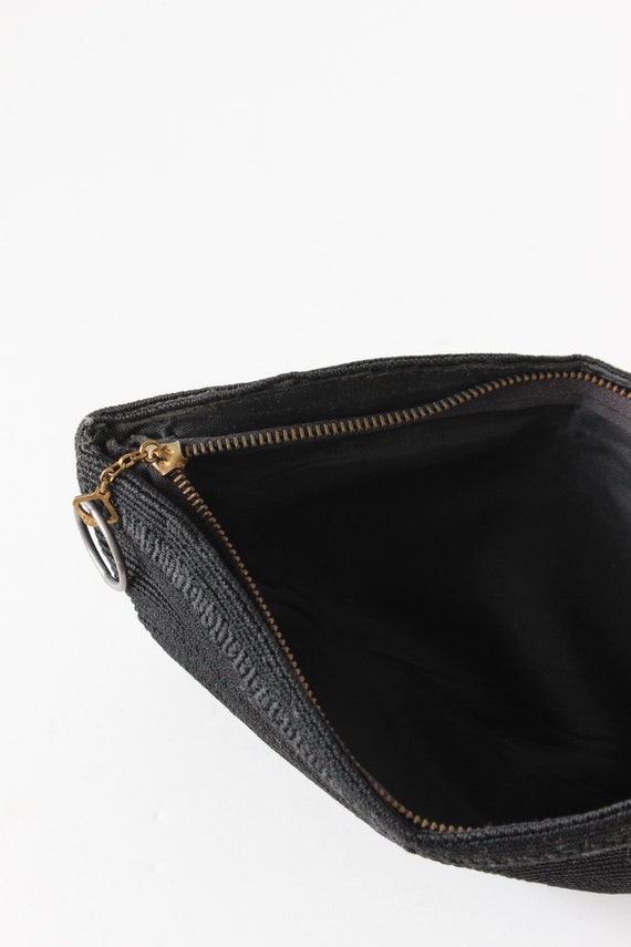 Vintage 1940s Black Genuine Cordé Clutch Bag - image 9