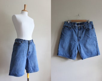 Vintage Calvin Klein High Waist Longline Denim Shorts