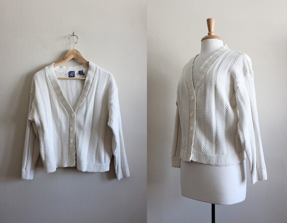 gap cream cardigan