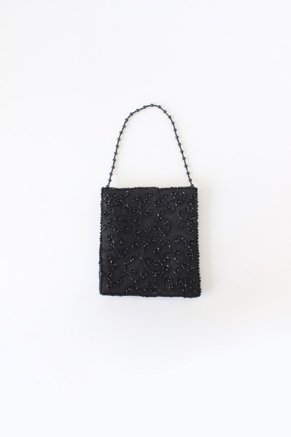 Vintage Black Beaded Mesh Mini Bag