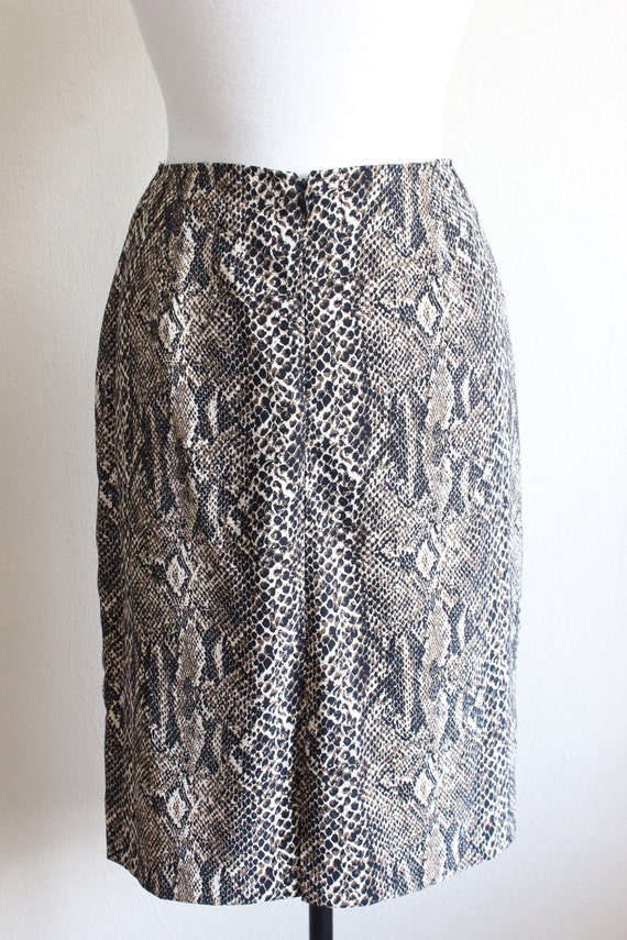 Vintage 1990s Snakeskin Print Skirt - image 10