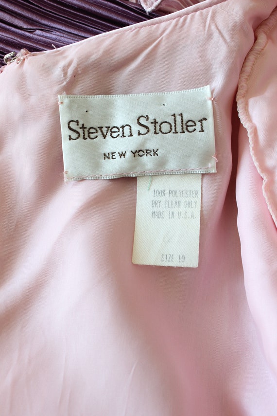 Vintage 1980s Steven Stoller Pink & Purple Fortun… - image 10