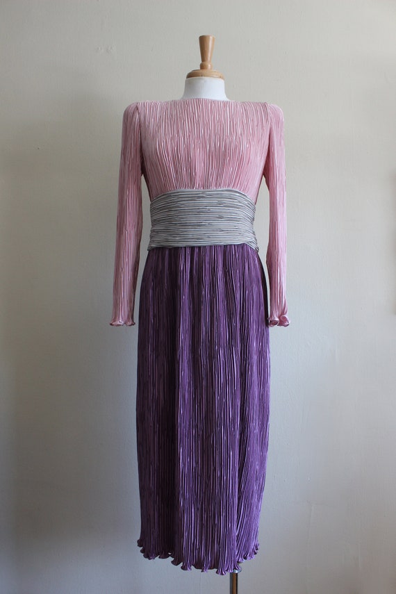 Vintage 1980s Steven Stoller Pink & Purple Fortun… - image 2