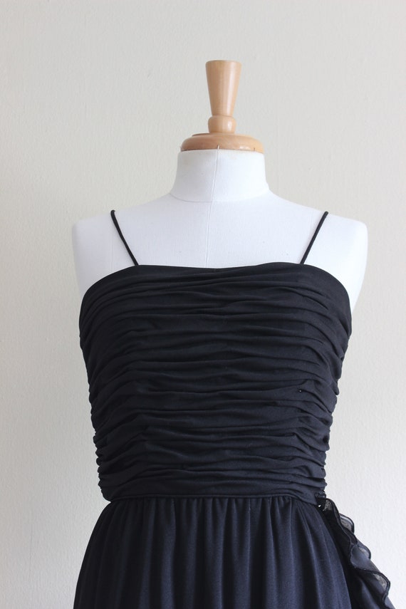 Vintage Jeri New York Black Ruffle Dress - image 3