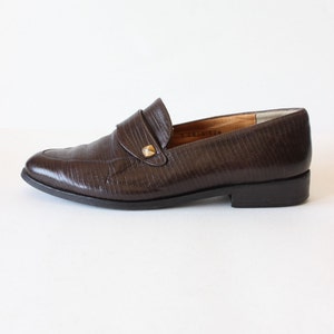 Vintage 1990s Robert Clergerie Brown Leather Loafers, size 7.5