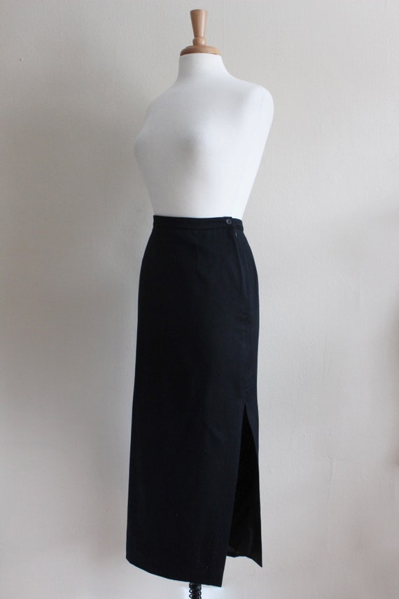 Vintage 100% Wool Black Long Skirt - image 6