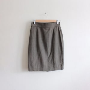 Vintage 1980s Thierry Mugler Drab Olive Pencil Skirt