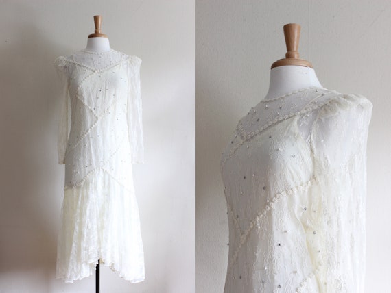 long sleeve embellished midi dress