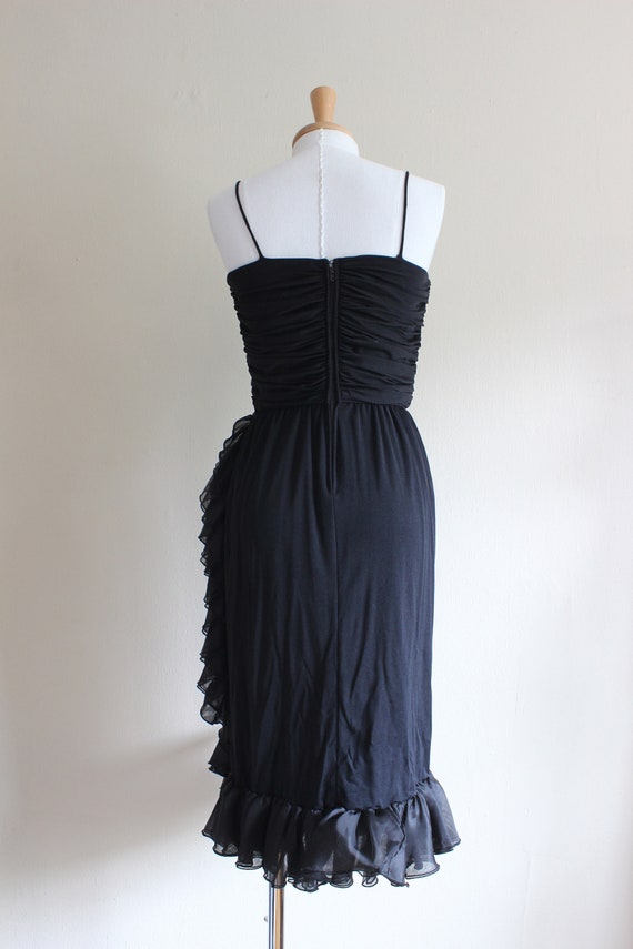 Vintage Jeri New York Black Ruffle Dress - image 9