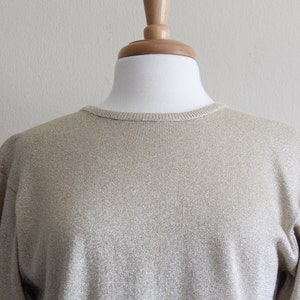 Vintage Metallic Gold Lurex Knit Short Sleeve Top image 5