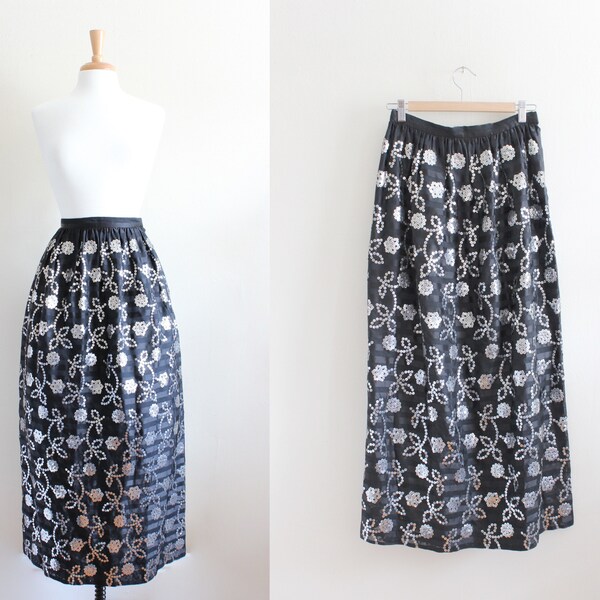 Sequin Maxi Skirt - Etsy