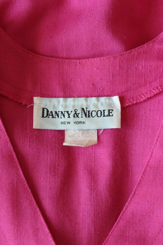 Vintage Oversize Pockets Hot Pink Dolman Dress - image 8