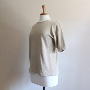 Vintage Metallic Gold Lurex Knit Short Sleeve Top image 1
