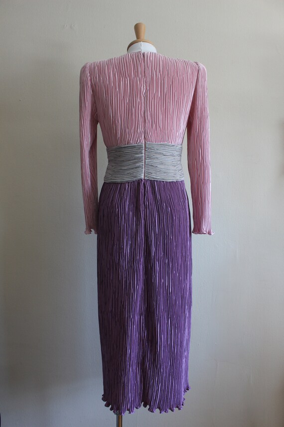 Vintage 1980s Steven Stoller Pink & Purple Fortun… - image 9