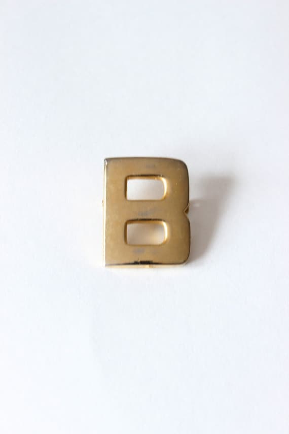 Vintage Goldtone B Initial Monogram Brooch