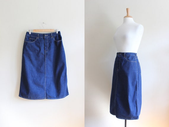 Vintage 1980s Calvin Klein Denim Skirt