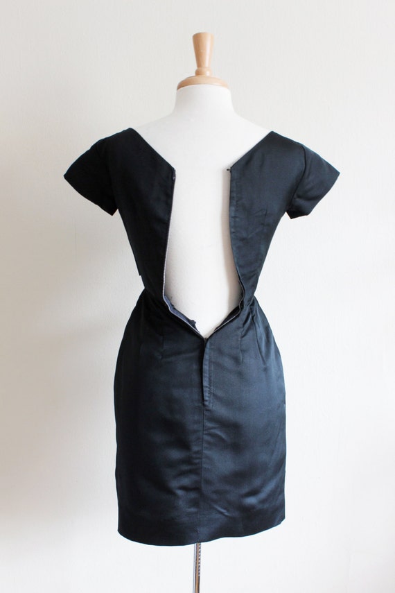 Vintage 1960s An Arkay Short Sleeve Black Mini Dr… - image 5