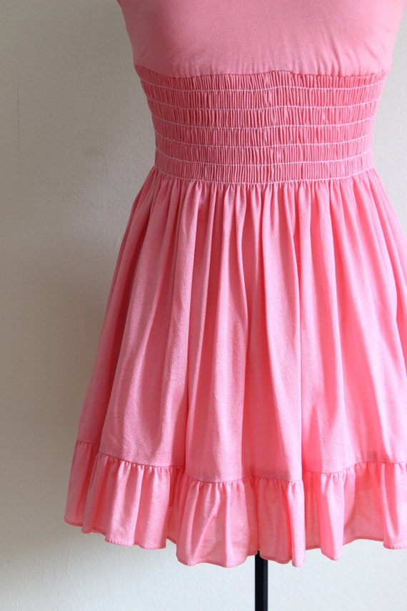 Vintage 1960s Bubblegum Pink Micro Mini Dress - image 5