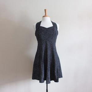 Vintage The Limited Black & White Polka Dot Fit and Flare Mini Dress