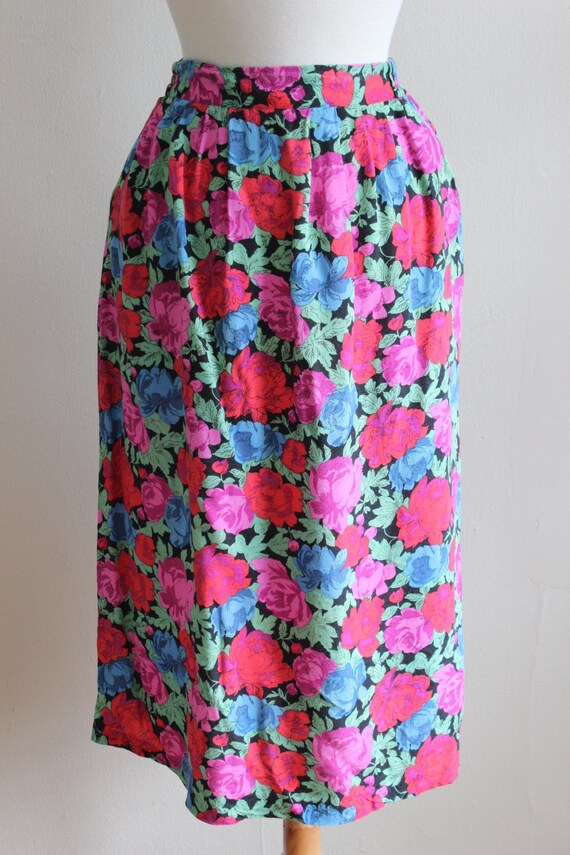 Vintage 1980s Bright Floral Diane Von Furstenberg… - image 3