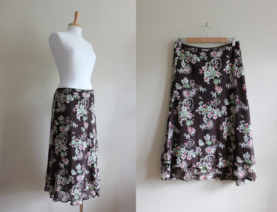 Bias cut chiffon skirt clearance