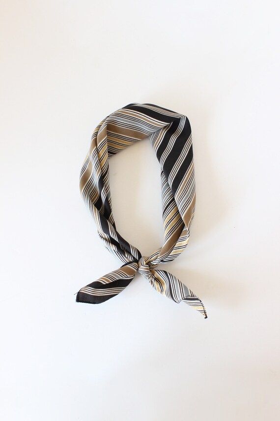 Vintage Neutral Stripes Square Scarf - image 6