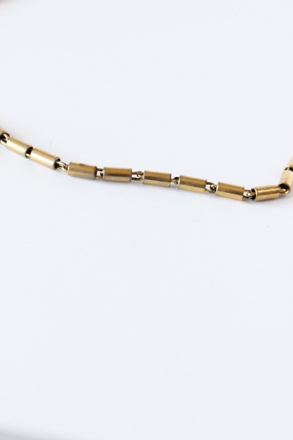 Vintage Trifari Goldtone Tube Chain Delicate Neck… - image 6