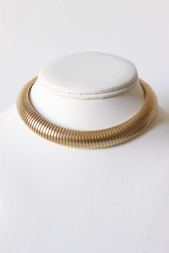 Vintage Sarah Coventry Gold Tone Omega Chain Choker Necklace