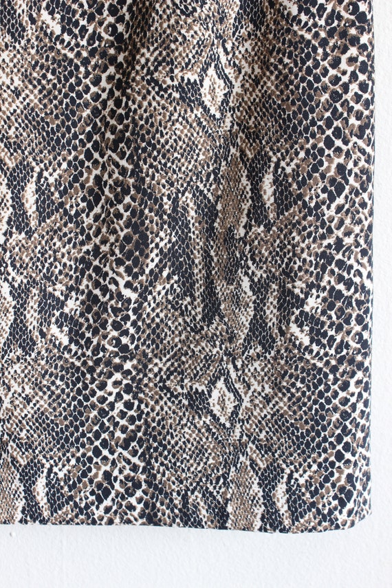 Vintage 1990s Snakeskin Print Skirt - image 6