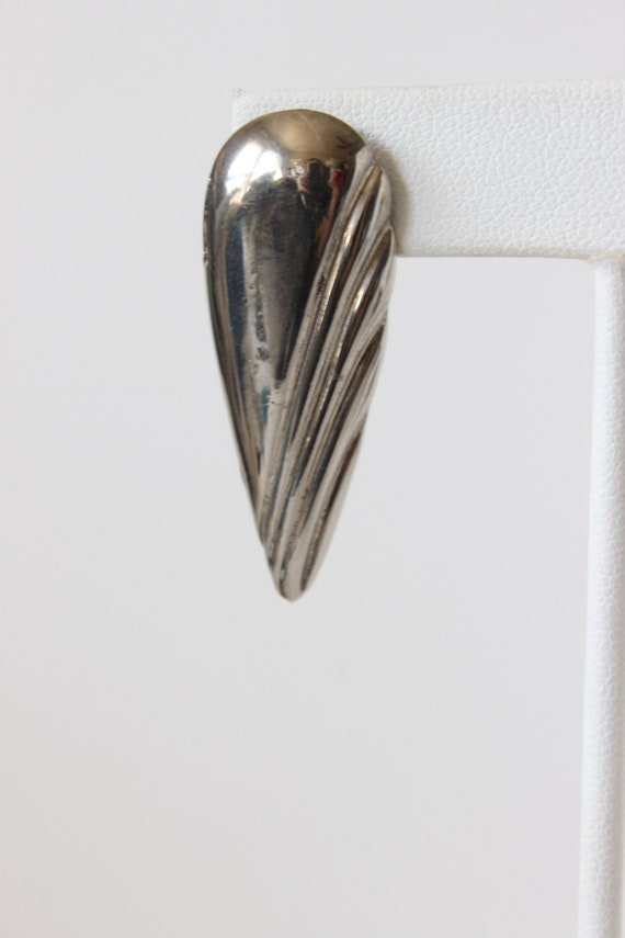 Vintage Carol Dauplaise Silver Tone Post Earrings - image 4