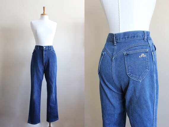 Vintage Chic 1980s High Rise Straight Leg Jeans - image 1