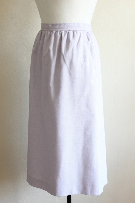 Vintage 1970s Evan Picone Lavender A-Line Midi Sk… - image 6