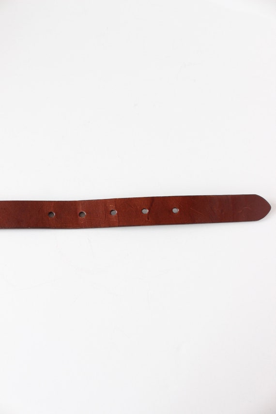 Vintage 1990s Kenneth Cole Brown Leather Belt wit… - image 8