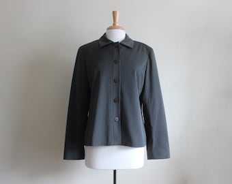 Vintage 1990s Nine & Company Grey Shirt Style Jacket