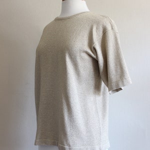 Vintage Metallic Gold Lurex Knit Short Sleeve Top image 6