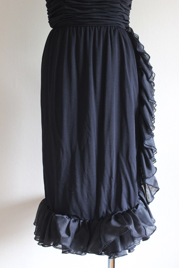 Vintage Jeri New York Black Ruffle Dress - image 4