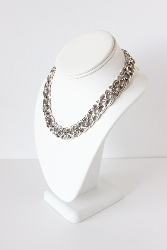 Trifari Gold Tone Black Acrylic Interlocked Pacman Circle Pendant trifari-gold-tone-black-acrylic-interlocked-pacman-circle-pendant