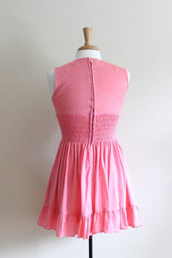 Vintage 1960s Bubblegum Pink Micro Mini Dress - image 8