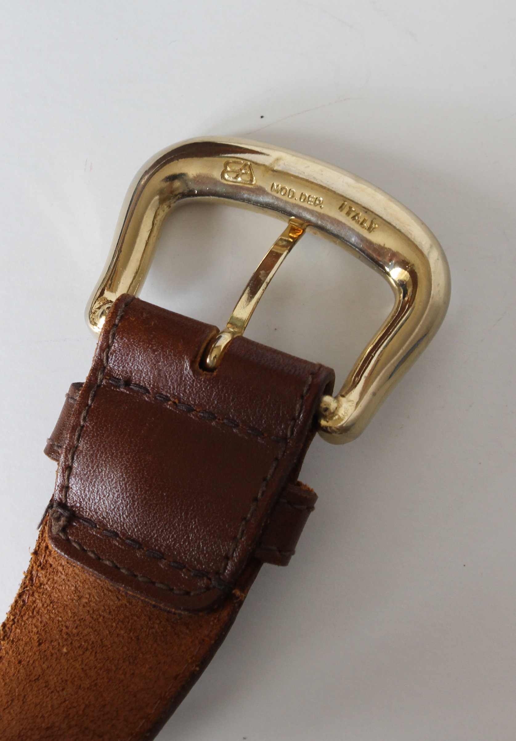 Vintage Omega Brown Leather & Leopard Ponyhair Belt - Etsy
