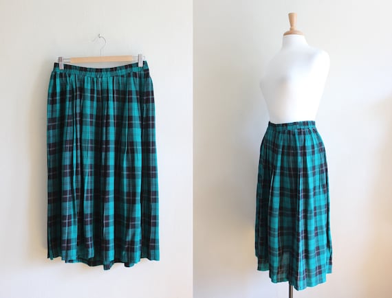Flannel skirt clearance etsy