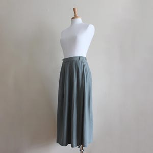 Vintage Liz Claiborne Sage Green Silk Midi Skirt