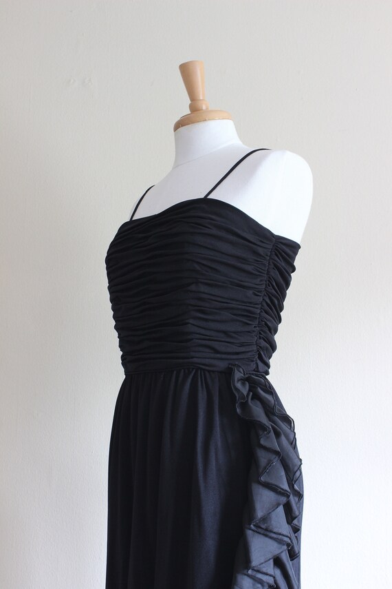 Vintage Jeri New York Black Ruffle Dress - image 7