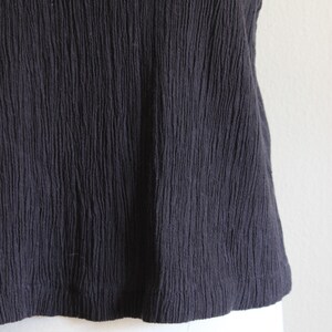 Vintage Crinkle Texture Black Tank Top - Etsy