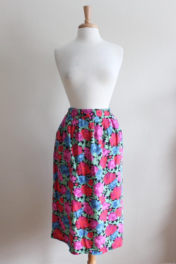 Vintage 1980s Bright Floral Diane Von Furstenberg… - image 2