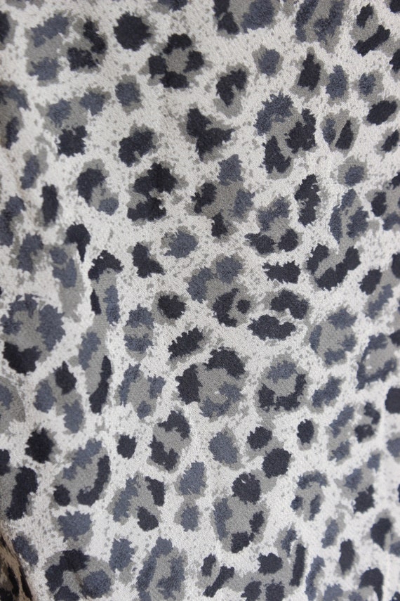 Vintage Leopard Print Silk Chiffon Bias Cut Top - image 6