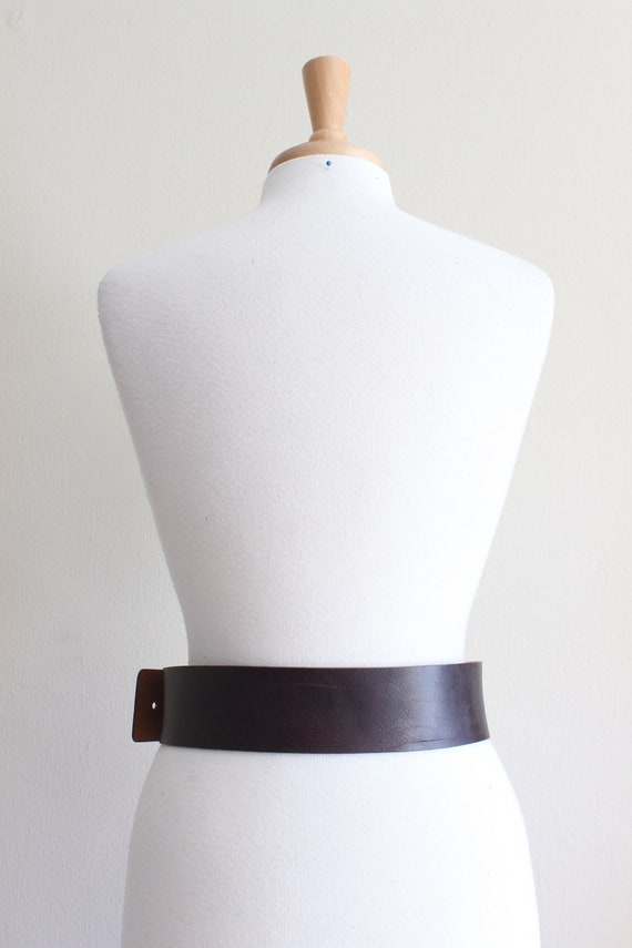 Vintage 1990s Banana Republic Brown Leather Wide … - image 9