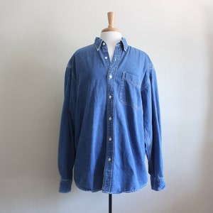 Vintage 1990s Banana Republic Denim Button Down Shirt