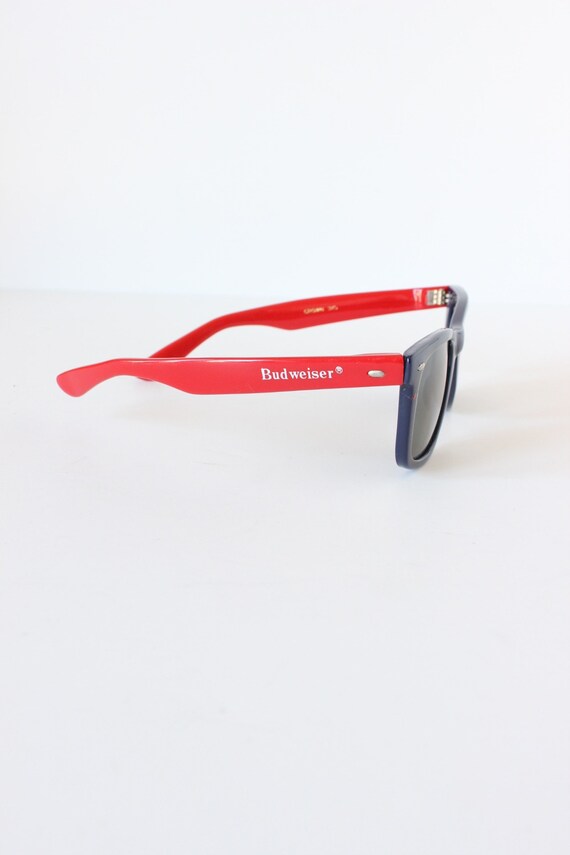 Vintage Blue & Red Budweiser Sunglasses - image 9